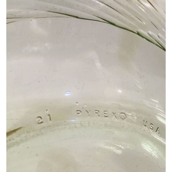 Vintage PYREX Festiva Spring Green Swirl Rim Glass Soup Cereal Bowl - Picture 4 of 6